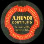 Timbre-monnaie A.Hundt - Dortmund - Allemagne - briefmarkenkapselgeld