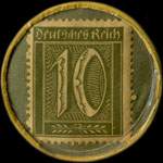 Timbre-monnaie Paul Isserstedt à Elberfeld - 10 pfennig olive sur fond vert - revers