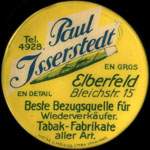 Timbre-monnaie Paul Isserstedt à Elberfeld - 15 pfennig violet sur fond rouge - avers