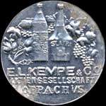 Timbre-monnaie E.L.Kempe & Co � Oppach i/S. - 10 pfennig olive sur fond saumon - avers