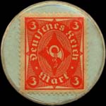 Timbre-monnaie Kiel - Schloss - 3 mark rouge sur fond vert - revers