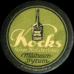 Timbre-monnaie Kocks � M�lheim - 10 pfennig olive sur fond rose - avers