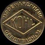 Timbre-monnaie Kohl � Offenback a/M. - 10 pfennig olive sur fond rose - avers