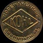 Timbre-monnaie Kohl � Offenback a/M. - 25 pfennig marron sur fond vert - avers