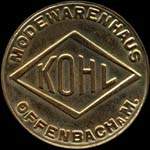 Timbre-monnaie Kohl � Offenback a/M. - 50 pfennig lilas sur fond brun - avers