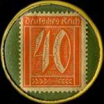 Timbre de 40 pfennig orange sur fond vert - revers