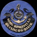 Timbre-monnaie König Brauerei - Duisburg type 2 - 5 pfennig bordeaux sur fond rose - avers