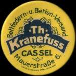 Timbre-monnaie Th.Kranefuss à Cassel - 10 pfennig olive sur fond rouge - avers