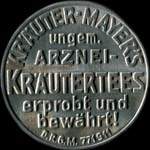 Timbre-monnaie Hermann Kräutertees - 10 pfennig orange sur fond vert - avers