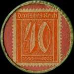 Timbre-monnaie Kümpers Edelliköre à Rheine - 40 pfennig orange sur fond rose - revers