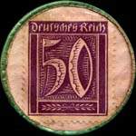 Timbre-monnaie Kümpers Edelliköre à Rheine - 50 pfennig violet sur fond rose - revers