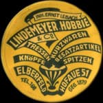 Timbre-monnaie Lindemeyer, Hobbie & Co � Elberfeld - 50 pfennig violet sur fond rouge - avers
