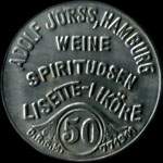 Timbre-monnaie Lisette à Hamburg type 2 - 50 pfennig sur fond vert - avers