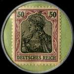 Timbre-monnaie Lisette à Hamburg type 2 - 50 pfennig sur fond vert - revers