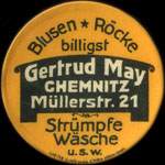 Timbre-monnaie Gertrud May � Chemnitz - 10 pfennig orange sur fond vert - avers