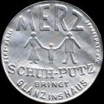 Timbre-monnaie Merz à Frankfurt type 1 - 10 pfennig orange sur fond carton - avers