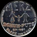 Timbre-monnaie Merz à Frankfurt type 1 - 50 pfennig bicolore sur fond rose - avers