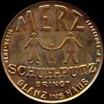 Timbre-monnaie Merz à Frankfurt type 1 - 10 pfennig orange sur fond carton - avers