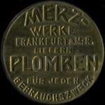 Timbre-monnaie Merz à Frankfurt type 2 - 10 pfennig orange sur fond gris - avers