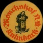Timbre-monnaie M�nchshof � Kulmbach type 1 - 10 pfennig olive sur fond rose - avers