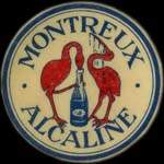 Timbre-monnaie Montreux Alcaline - 25 pfennig brun sur fond noir - avers