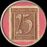 Timbre-monnaie Montreux Alcaline - 25 pfennig brun sur fond rose - revers