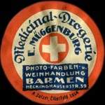 Timbre-monnaie E.M�ggenburg � Barmen - 15 pfennig bleu-vert sur fond rose - avers