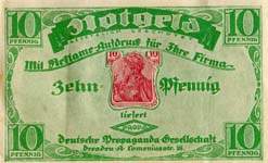 Timbre-monnaie Deutsche Propaganda - Dresden - Allemagne - Briefmarkengeld