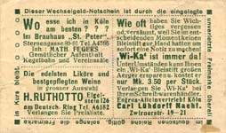 Timbre-monnaie Kj�lby - K�ln - Allemagne - Briefmarkengeld