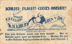 Timbre-monnaie Kj�lby - K�ln - Allemagne - Briefmarkengeld