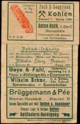Timbre-monnaie Nicolaus � Bremen - 10 pfennig Germania sur notgeld � fen�tre - dos