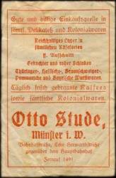 Timbre-monnaie Otto Stude - Allemagne - Briefmarkengeld