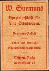 Timbre-monnaie W.Surmund - Allemagne - Briefmarkengeld