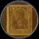 Timbre-monnaie Heinrich Olfers à Dortmund - 5 pfennig brun sur fond brun - revers
