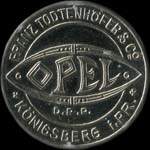 Timbre-monnaie OPEL - K�nigsberg - Allemagne - briefmarkenkapselgeld