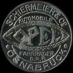 Timbre-monnaie Opel - Osnabr�ck - 20 pfennig vert sur fond rouge - avers