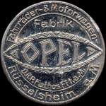 Timbre-monnaie OPEL - Rüsselsheim type 1 - Allemagne - briefmarkenkapselgeld