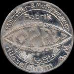Timbre-monnaie Opel - R�sselsheim type 1 - 40 pfennig rouge sur fond vert - avers