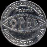 Timbre-monnaie Opel - R�sselsheim type 2 - 10 pfennig orange sur fond jaune - avers