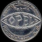 Timbre-monnaie OPEL - Rüsselsheim type 2 - Allemagne - briefmarkenkapselgeld