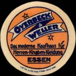 Timbre-monnaie Overbeck & Weller - Essen - 25 pfennig marron sur fond vert - avers