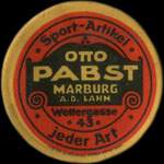 Timbre-monnaie Otto Pabst rouge - Allemagne - briefmarkenkapselgeld