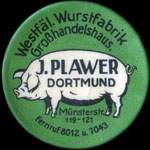 Timbre-monnaie J.Plawer - Dortmund - 25 pfennig brun sur fond vert - avers