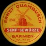 Timbre-monnaie Ernst Quambusch � Barmen - 50 pfennig violet sur fond rose - avers