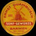 Timbre-monnaie Ernst Quambusch � Barmen - 100 pfennig vert sur fond rose - avers