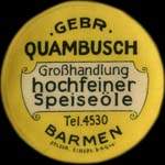 Timbre-monnaie Gebr. Quambusch à Barmen - 40 pfennig orange sur fond jaune - avers