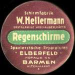 Timbre-monnaie Regenschirme - Spazierst�cke - Reparaturen - Elberfeld - Hofaue 95 - Barmen - Altermarkt 3 - 5 pfennig lie-de-vin sur fond rose - avers