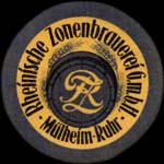 Timbre-monnaie Rheinische Zonenbrauerei - Allemagne - briefmarkenkapselgeld