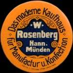Timbre-monnaie W.Rosenberg � Hann. M�nden - 40 pfennig rouge sur fond bleu - avers