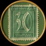 Timbre-monnaie Rünitz - Burgdamm type 2 - 30 pfennig vert sur fond vert - revers